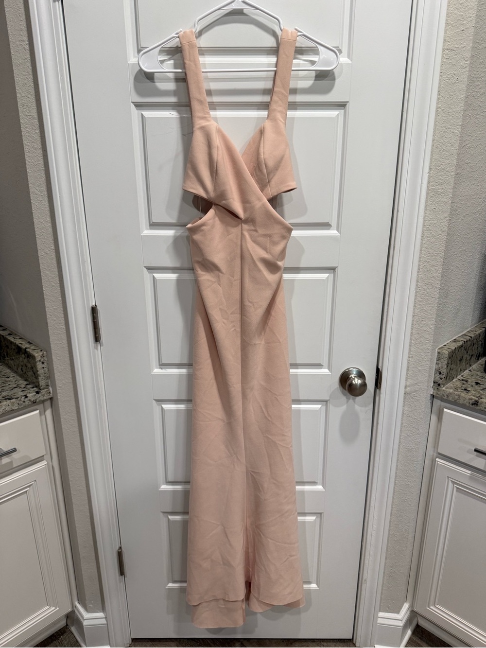 Significant Other Light Pink Cutout Open Back Mermaid Maxi Dress
